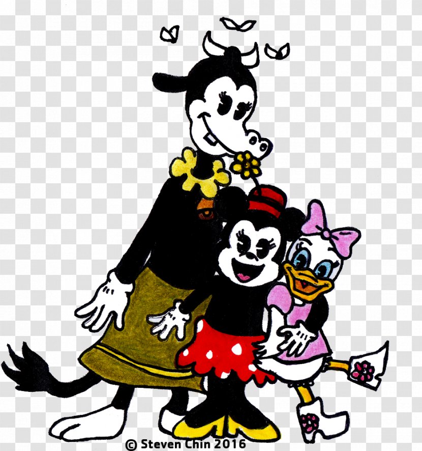 Minnie Mouse Daisy Duck Clarabelle Cow Donald Oswald The Lucky Rabbit - Walt Disney - Free Download Transparent PNG