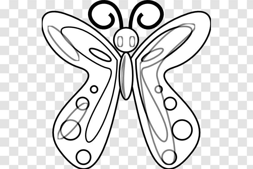 Butterfly Black And White Drawing Clip Art - Monochrome - Kenzi Cliparts Transparent PNG