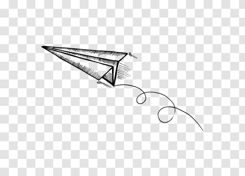 Airplane Stock Photography Drawing Paper Plane - Line Art Transparent PNG