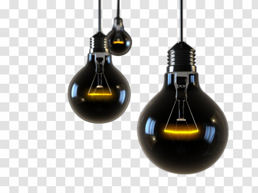 Incandescent Light Bulb Fixture Electric - Black Transparent PNG