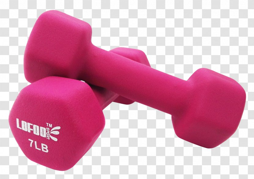 Dumbbell Physical Exercise Weight Training - Pink - Yoga Dumbbells Transparent PNG