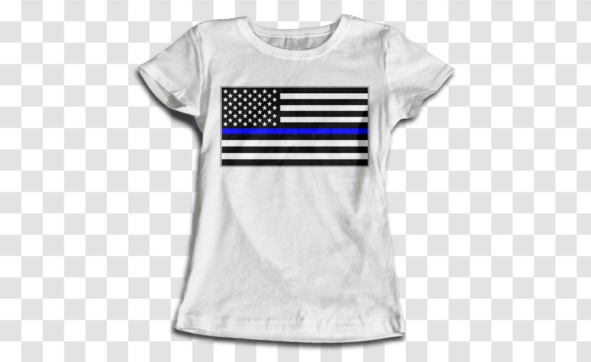 T-shirt United States Of America Gadsden Flag Hoodie - Frame - Police Blue Line Transparent PNG