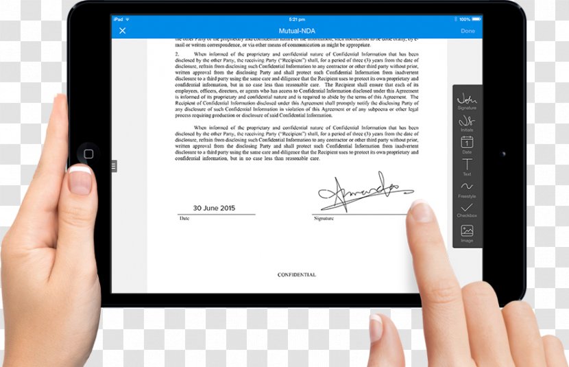Electronic Signature Electronics Document Digital - Device - Thumb Transparent PNG