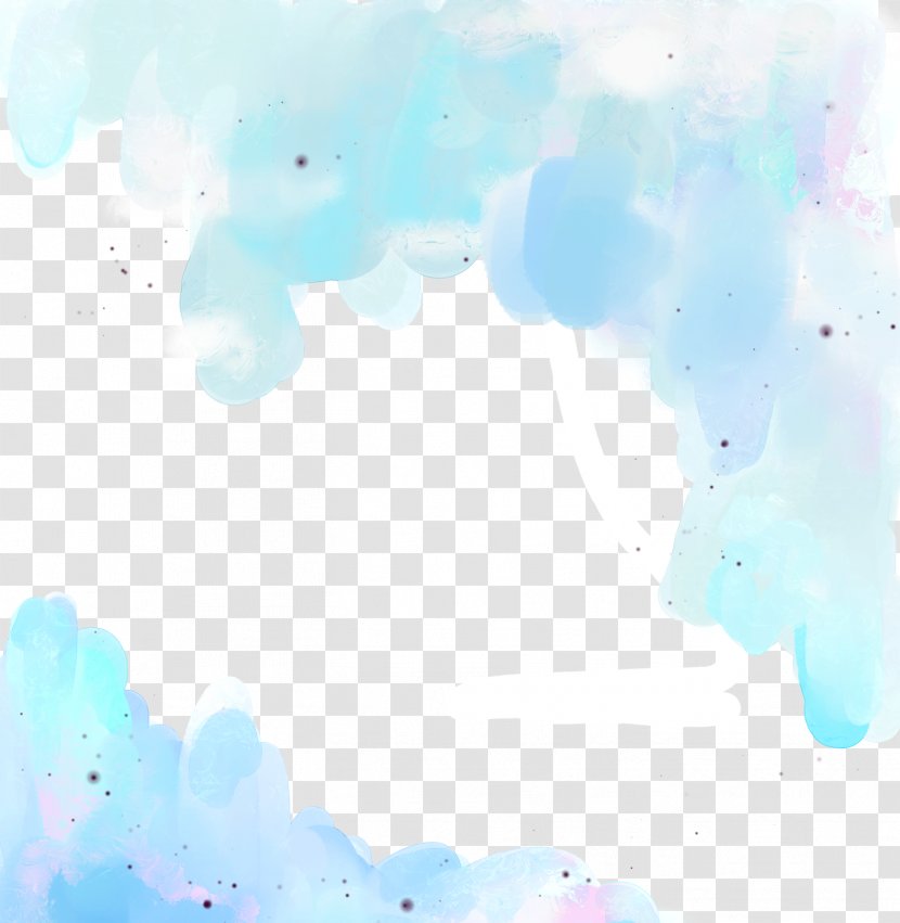 Sky Cloud Text Blue Illustration - Border Transparent PNG