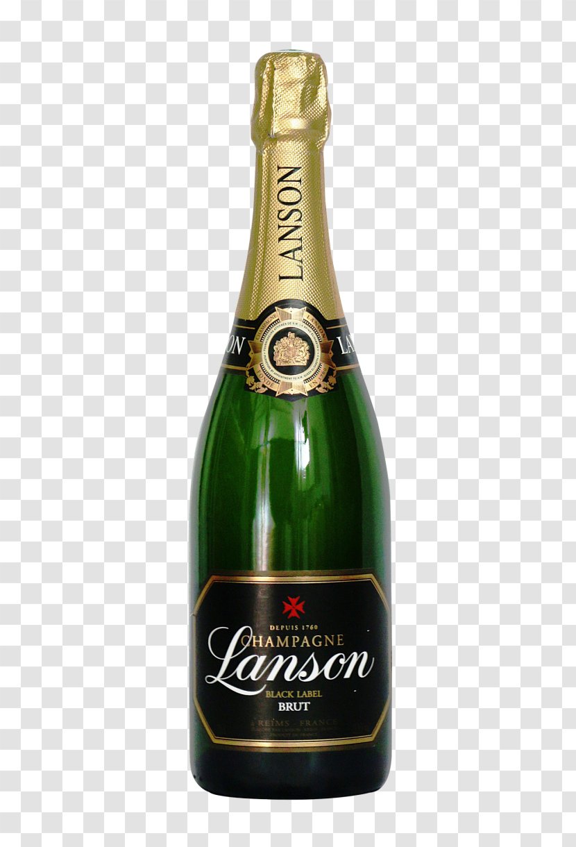 Champagne Lanson Sparkling Wine Red - Alcoholic Beverage Transparent PNG