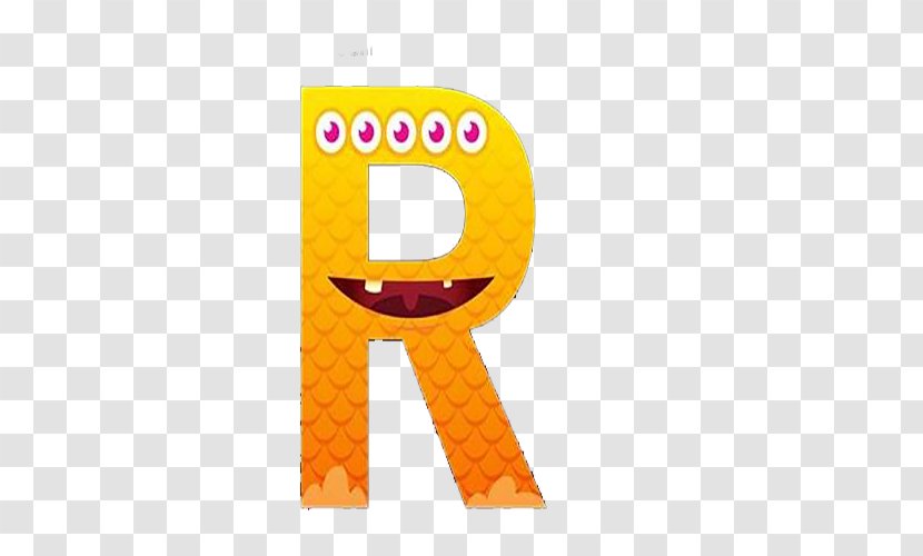 Yellow R Icon - Letter - Monster Transparent PNG