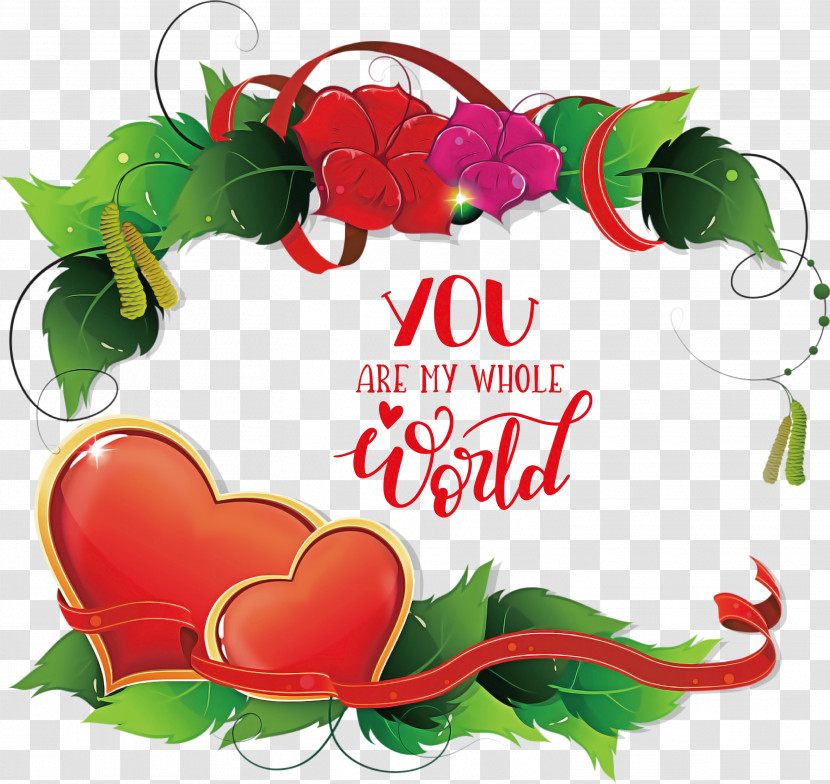 You Are My Whole World Valentines Day Valentine Transparent PNG