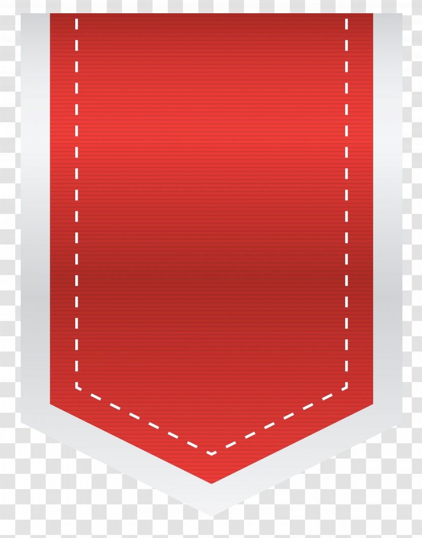 Red Design Heart Pattern - Rectangle - Empty Sale Label Clipart Image Transparent PNG