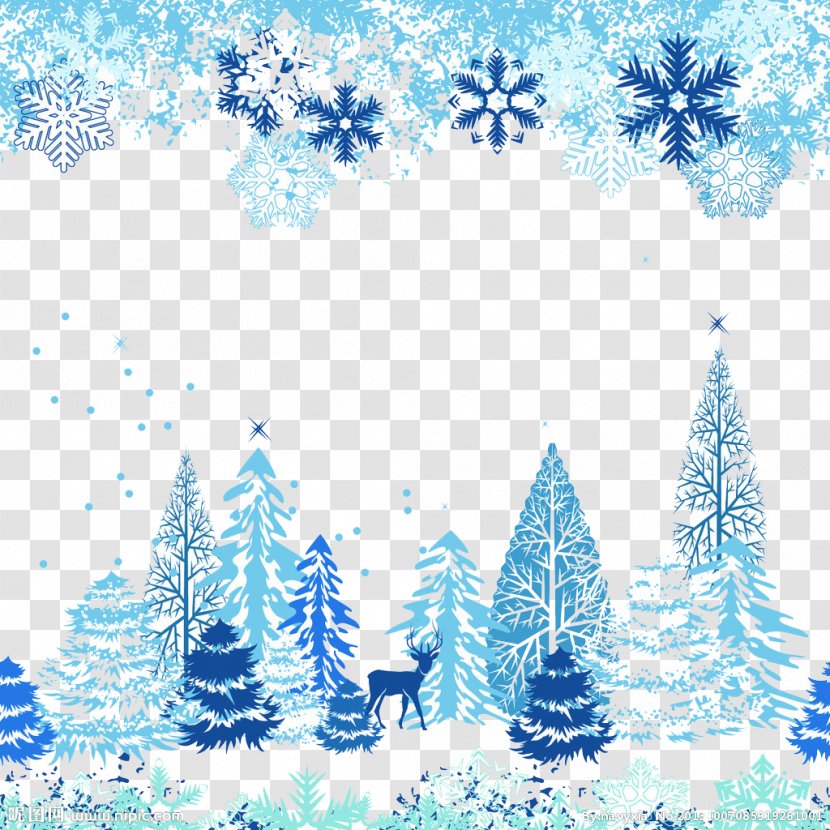 Snowflake Winter Clip Art - Free Content - Blue Christmas Tree Transparent PNG