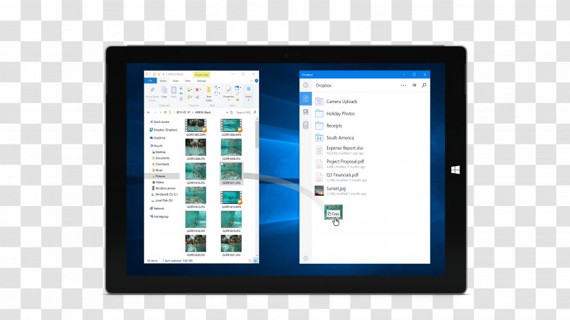 Windows 10 Drag And Drop Dropbox File Explorer - Microsoft Store - OneNote Transparent PNG