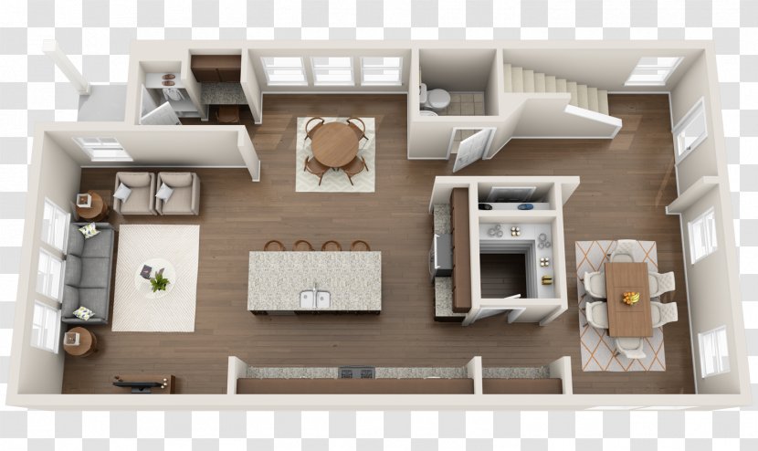 3D Floor Plan Architecture Apartment - Elevation - Real Estate Transparent PNG