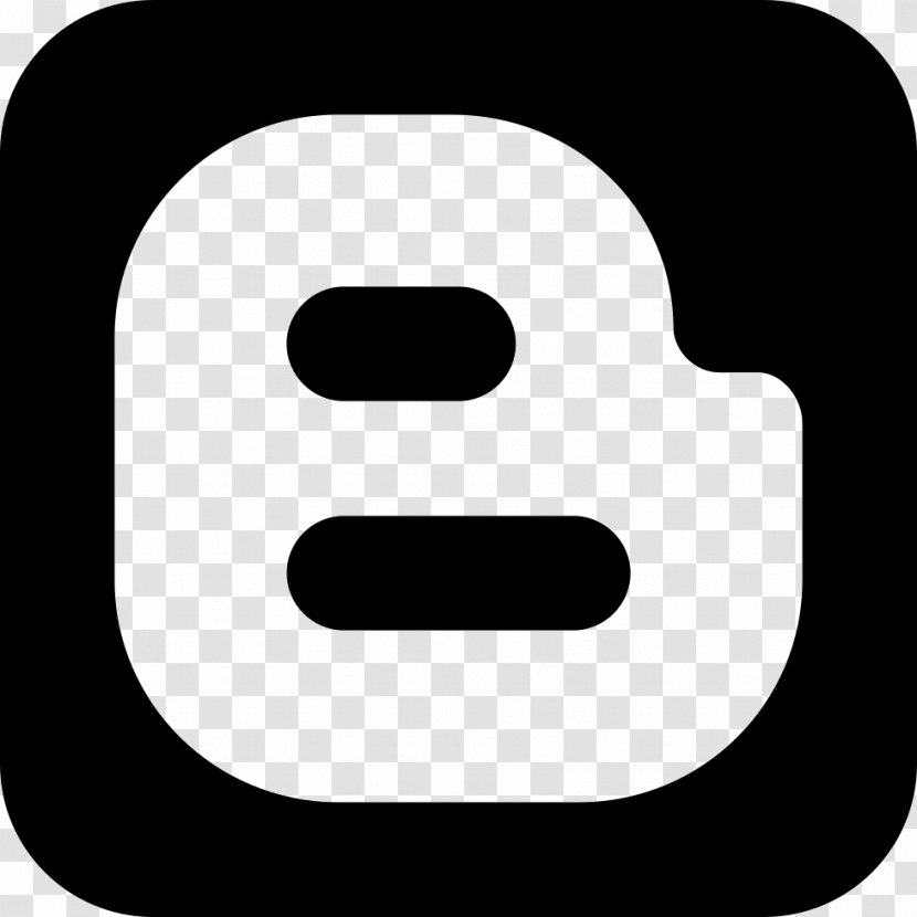 Blogger Logo Social Media - Black And White Transparent PNG