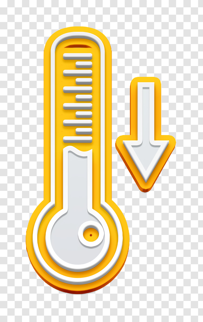 Temperature Icon Descending Temperature On Thermometer Tool Icon Ecologism Icon Transparent PNG