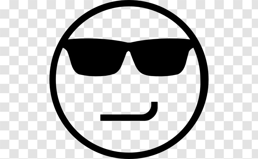 Smiley Sunglasses Emoticon Emoji - Eyewear - Facing Transparent PNG