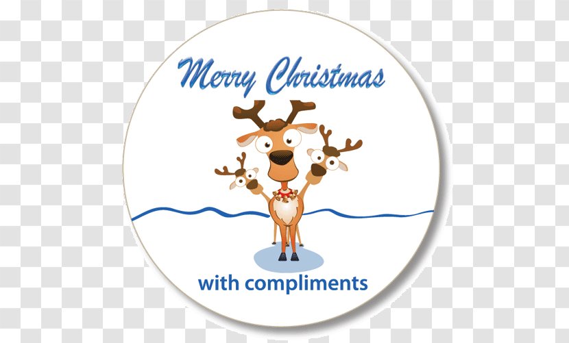 Santa Claus's Reindeer Rudolph Christmas - Deer - Label Transparent PNG