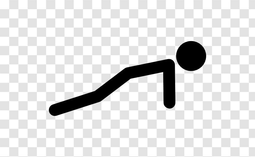 Push-up Stick Figure Exercise Sit-up - Black And White - Push Vector Transparent PNG
