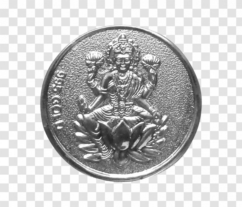 Gold Coin Silver - Punjabi Traditional Jewellery - Lakshmi Transparent PNG