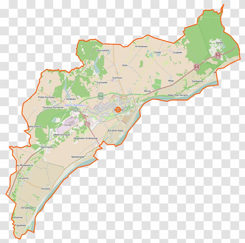 Dziki, Kuyavian-Pomeranian Voivodeship Święte, Świecie County Gruczno Nowe Dobra, Drozdowo, - Ecoregion - Map Transparent PNG