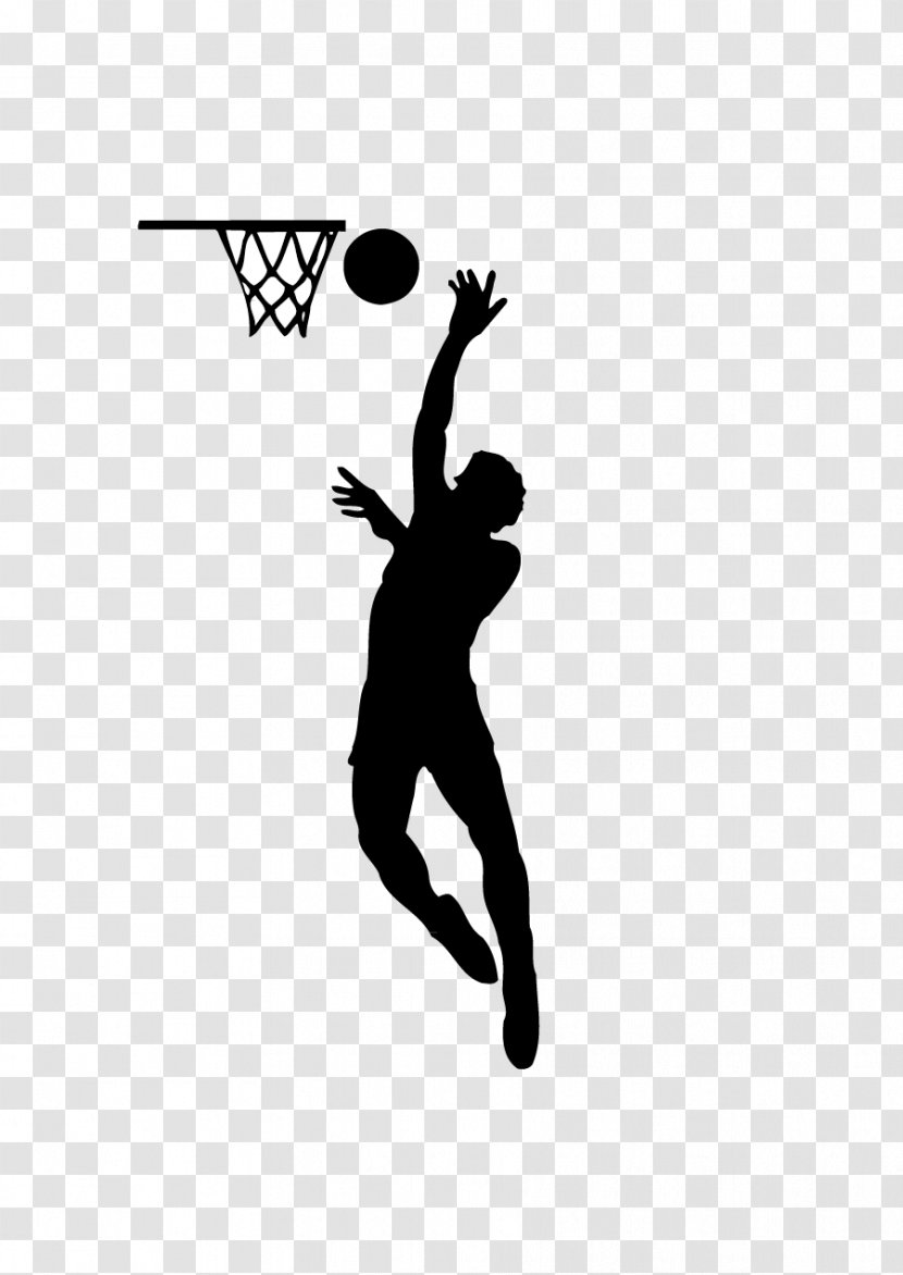 T-shirt Basketball Player Sport Sneakers - Black And White - Silhouette Transparent PNG
