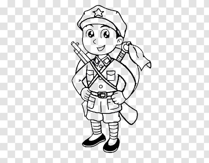Long March Peoples Liberation Army Soldier - Monochrome - People's Soldiers Transparent PNG