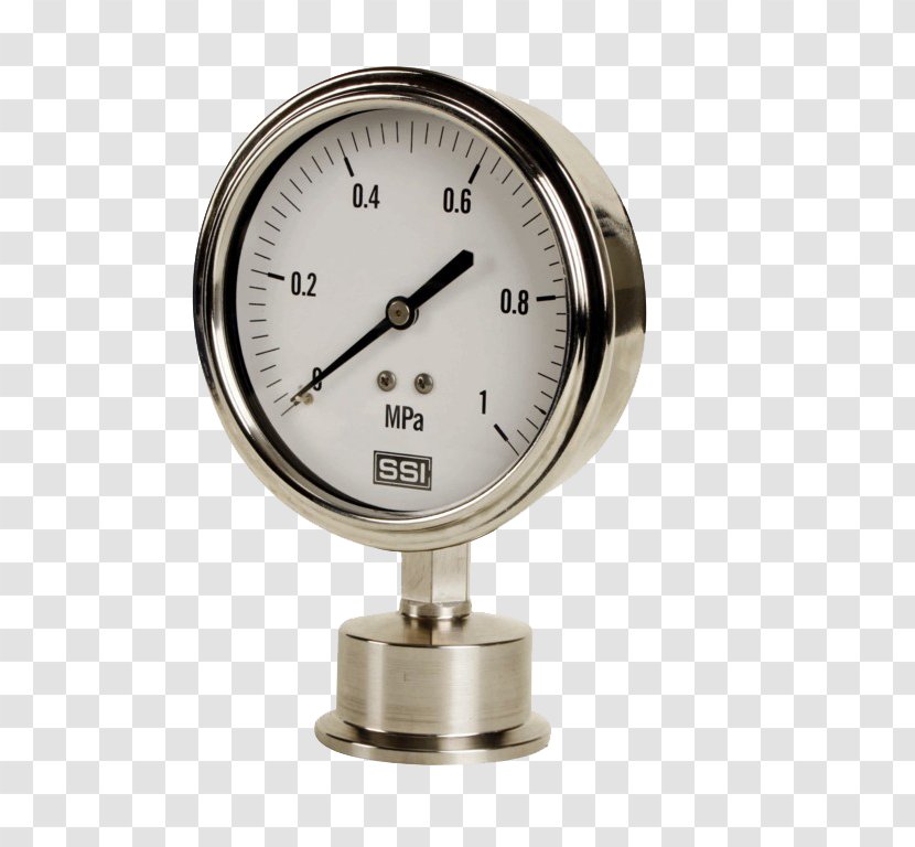 Pressure Measurement Gauge Diaphragm Measuring Instrument - Force - High-definition Stainless Steel With Base Scale Transparent PNG