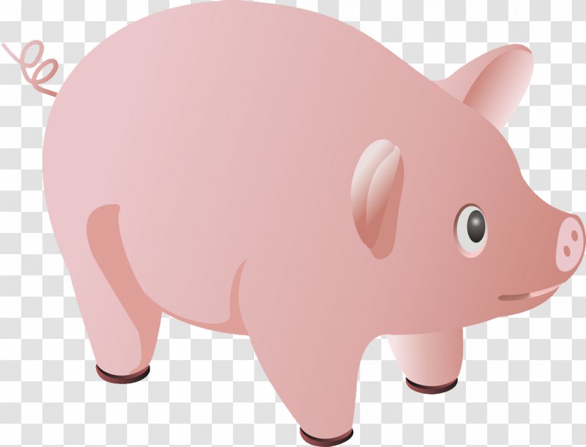 Domestic Pig Wilbur Piggy Bank - Snout Transparent PNG