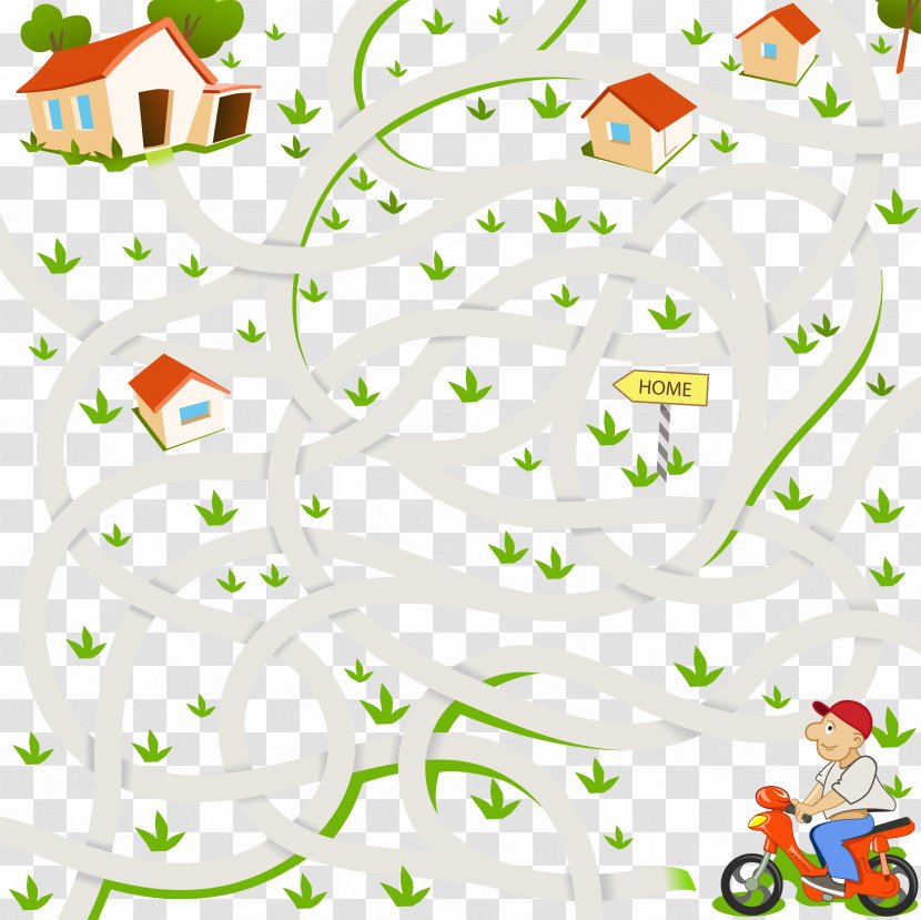 Cartoon Maze Adobe Illustrator - Road Transparent PNG