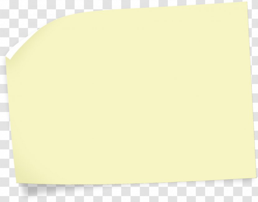 Post-it Note - Yellow - Beige Rectangle Transparent PNG