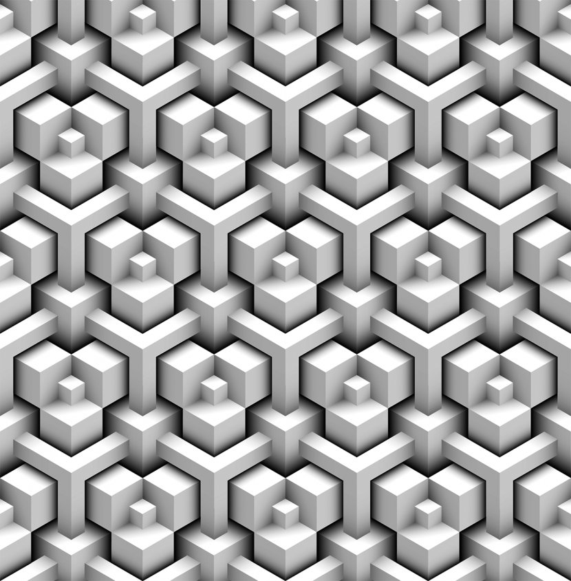 Three-dimensional Space Geometry Hexagon - Symmetry - 3D Stereoscopic Background Transparent PNG