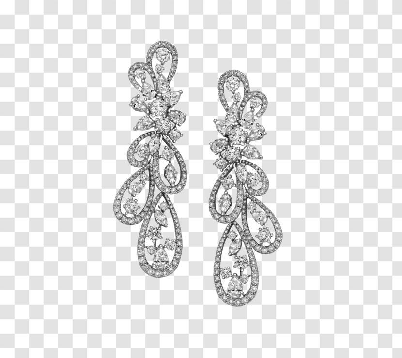 Earring Body Jewellery Silver Diamond - Jewelry Transparent PNG