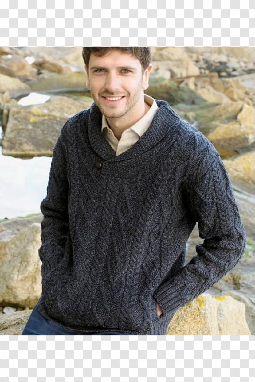 Aran Islands Sweater Cardigan Wool Clothing - Shawl Transparent PNG