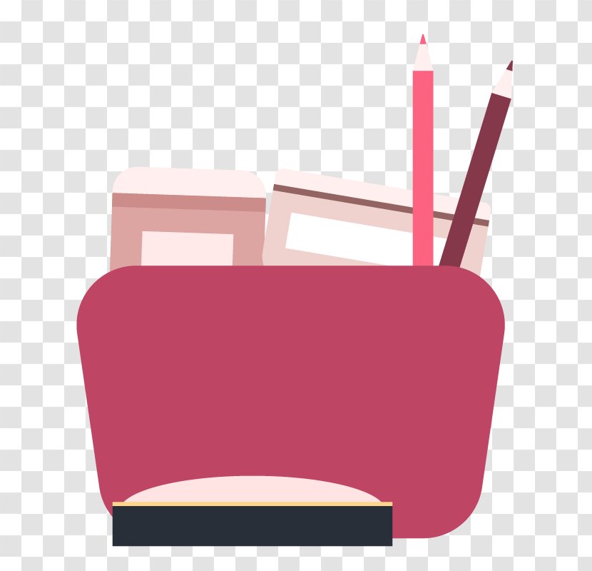 Cosmetics Make-up - Cartoon - Pink Cosmetic Bag Transparent PNG