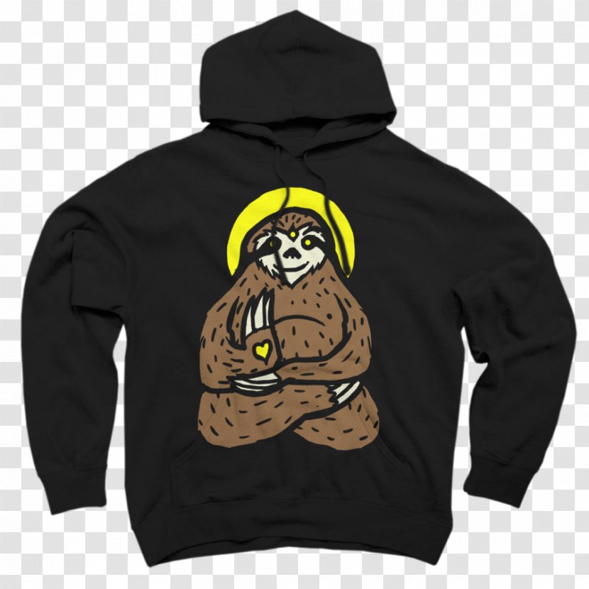 Hoodie T-shirt Sweater Sleeve - Sloth Hanging Transparent PNG