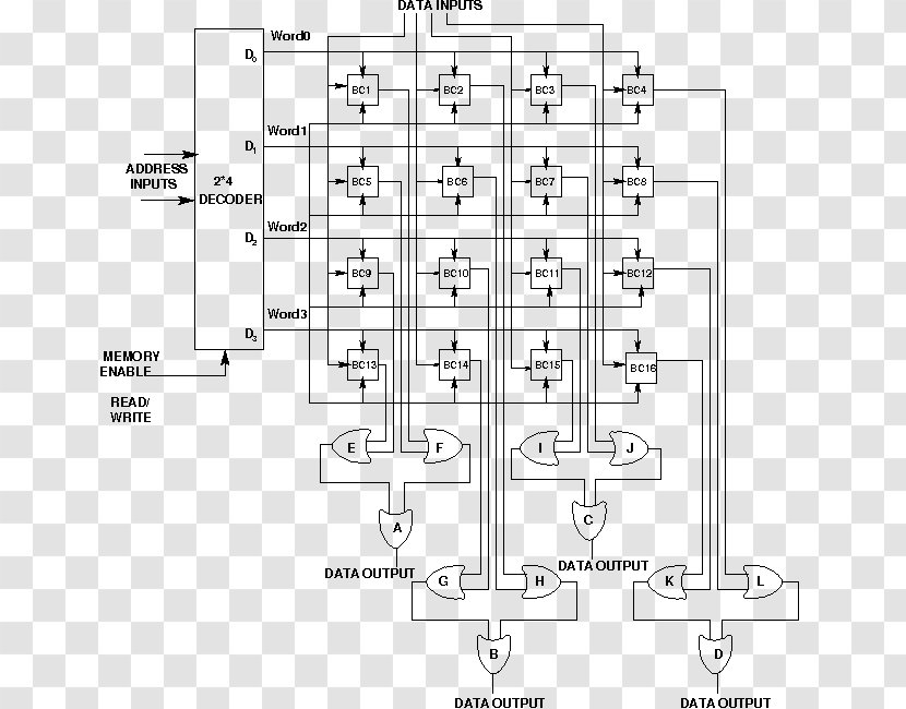 Wiring Diagram Electronic Circuit - Frame - Dynamic Randomaccess Memory Transparent PNG