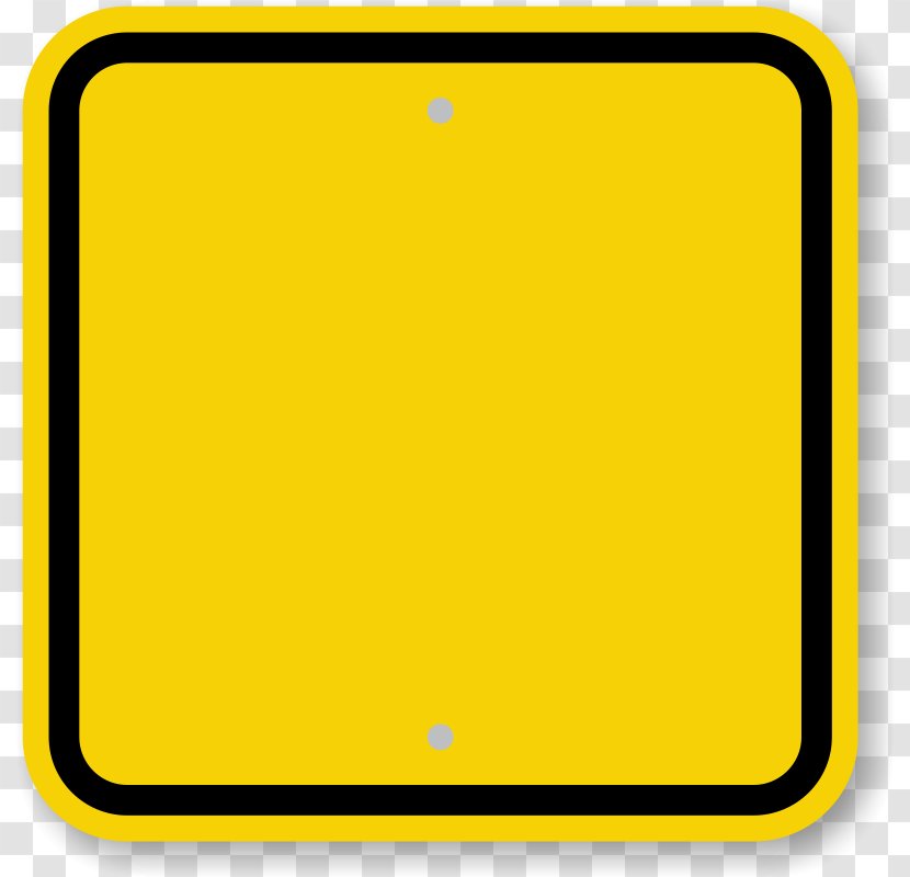 Text Cone Top Sign Message Printing - Yellow Square Cliparts Transparent PNG