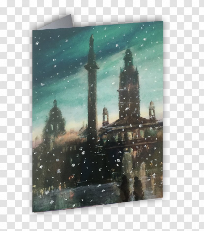 Christmas Card Gift Wrapping Art - Skyline - Collection Transparent PNG