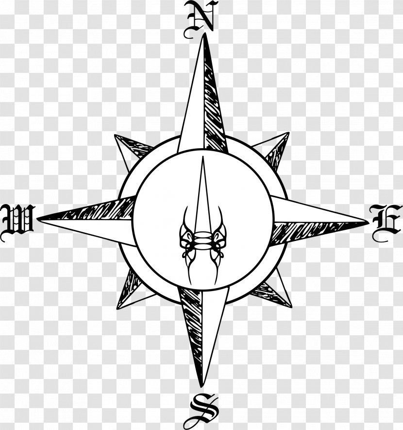 Compass Rose Clip Art - Wikimedia Commons - Cliparts Transparent PNG