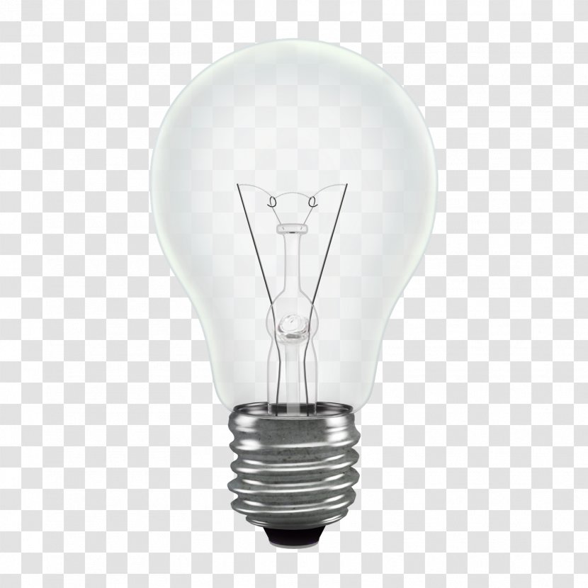 Incandescent Light Bulb Edison Screw LED Lamp Fixture - Glass Transparent PNG