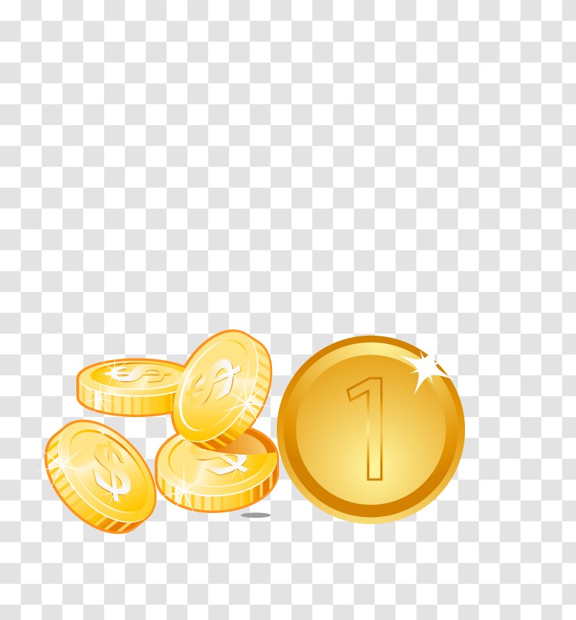 Gold Coin - Cartoon Transparent PNG