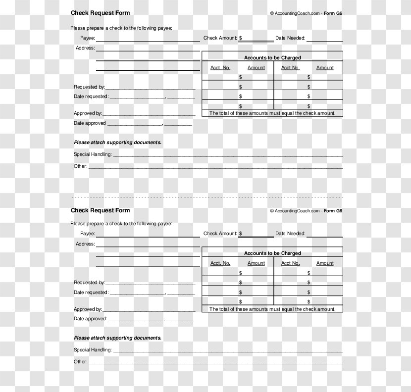 Template Form Blank Cheque Document - Tree - Request Transparent PNG