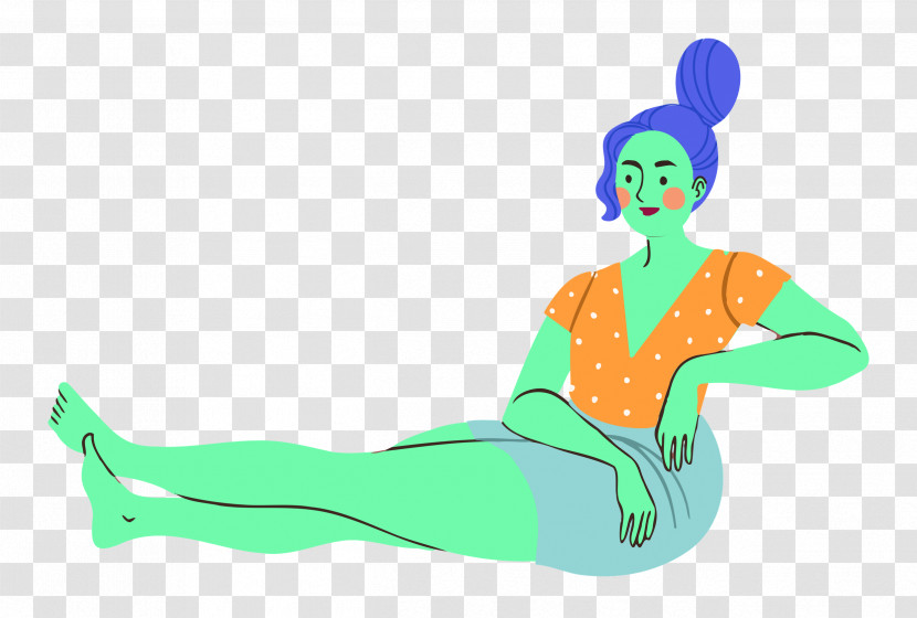 Relaxing Lady Woman Transparent PNG
