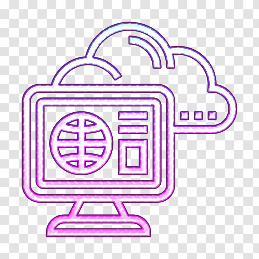Website Icon Cloud Icon Data Management Icon Transparent PNG