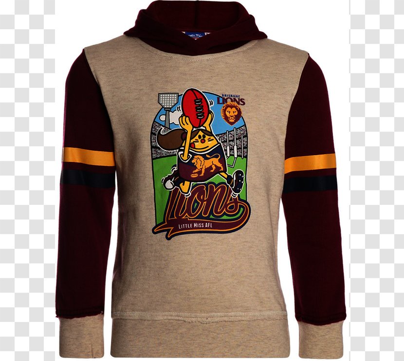 Hoodie Long-sleeved T-shirt Bluza - Sweater - Brisbane Lions Transparent PNG