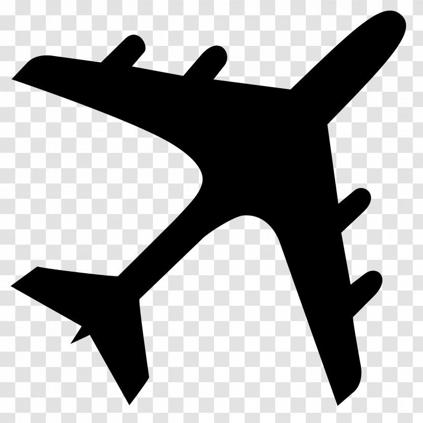Airplane Flight Aircraft Clip Art - Wing - Silhouette Transparent PNG