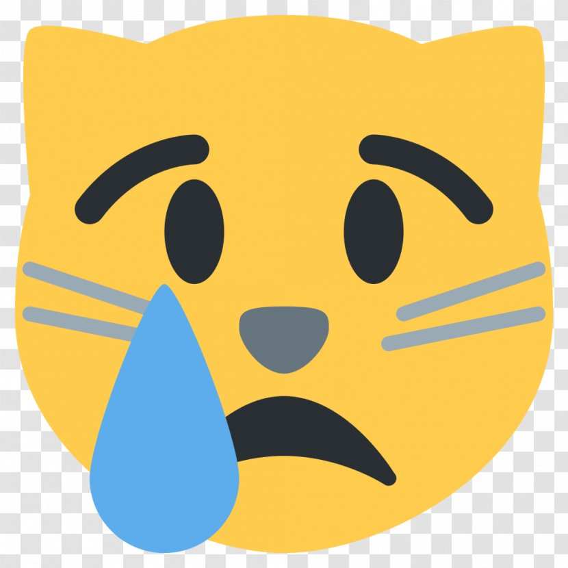 Cat Kitten Face With Tears Of Joy Emoji Crying - Symbol Transparent PNG