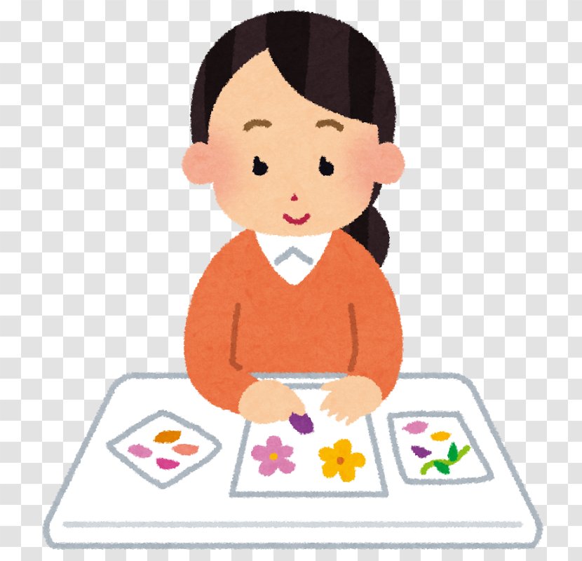 Osakaichiritsumiyakojima Kumin Center Pressed Flower Craft Child Clip Art - Toddler - Thumb Transparent PNG