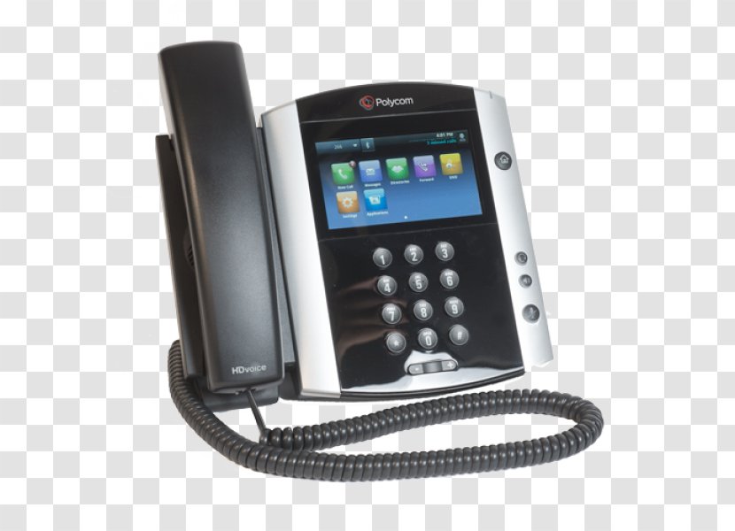Polycom VVX 600 VoIP Phone Telephone 500 - Communication Transparent PNG