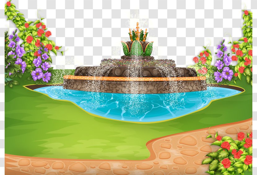 Garden Clip Art - Fountain - Color Palace Transparent PNG