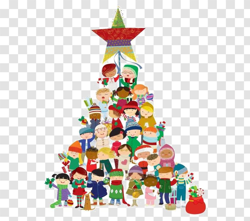 Childrens Christmas Choir Carol - Holiday - Cartoon Children Collection Transparent PNG