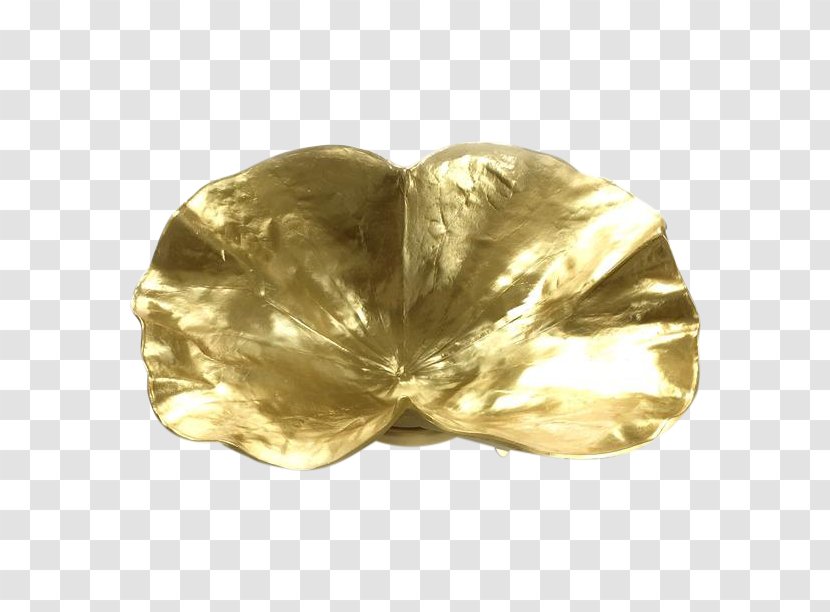 01504 Gold - Metal - Lotus Leaf Transparent PNG